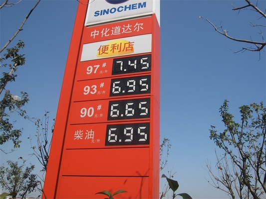 OEM Water Resistant Gas Price Display Magnetic Digital Sign For Gas Station