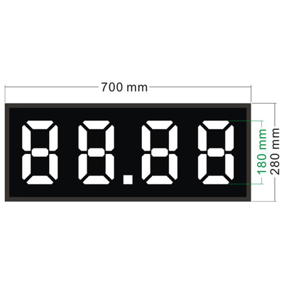 White Word Aluminous Board Fuel Price Flip Signs Digital Price Signs For Gas Station